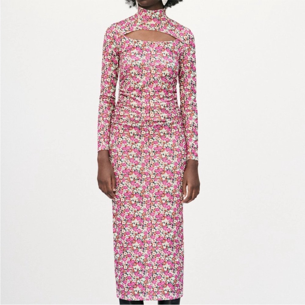 ZARA long floral dress